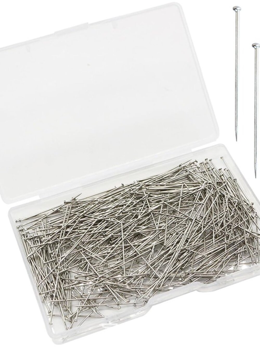 500Pcs Straight Pins，Stainless Steel Head Pins Dressmaker Pins Fine Satin Pin fo